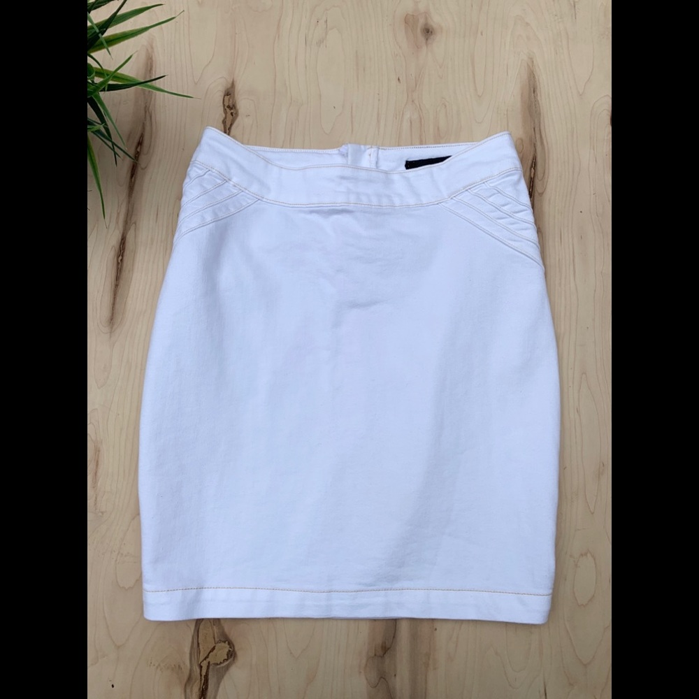Bebe midi white skirt